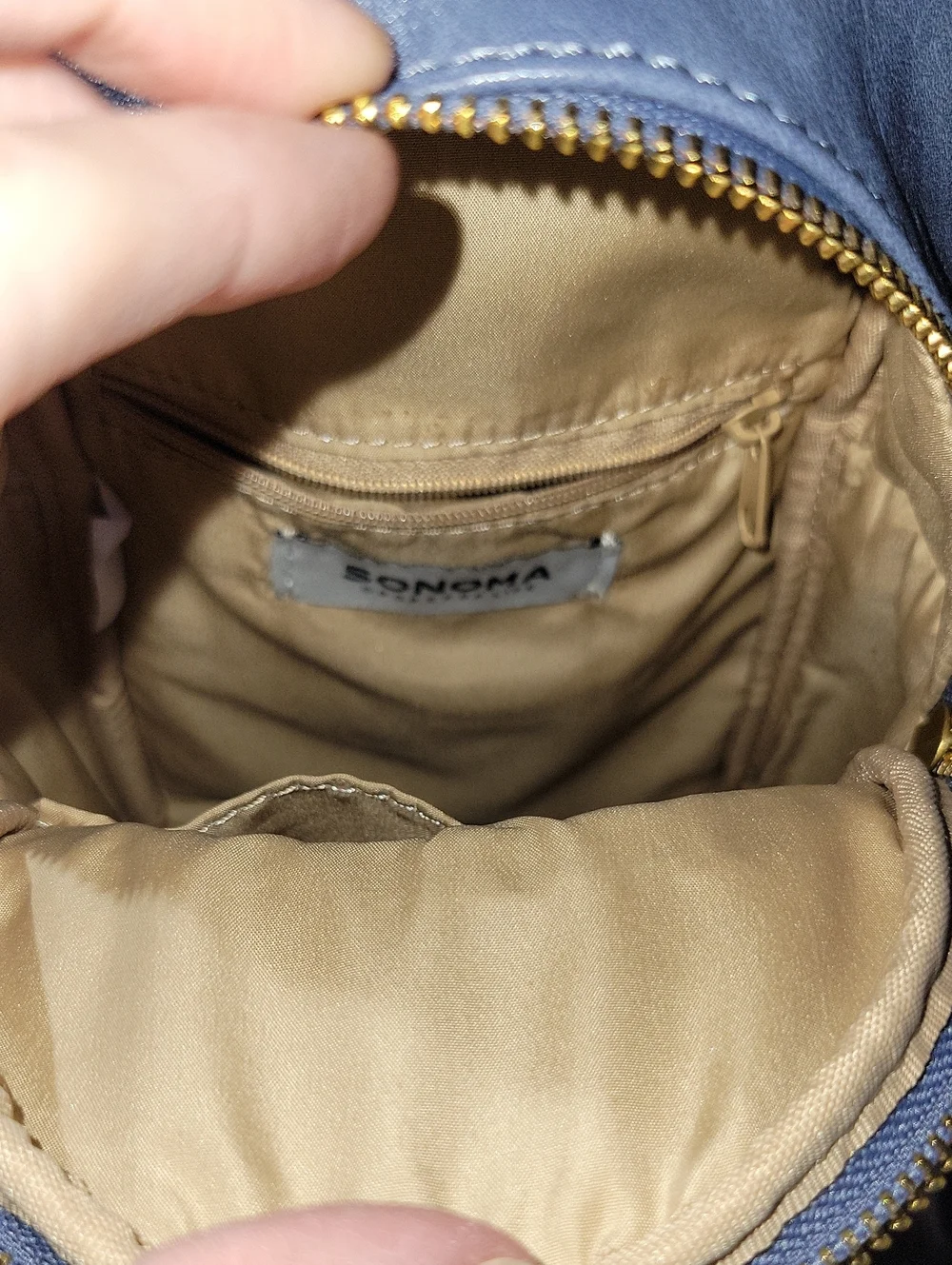 Kohl's Sonoma Blue Gray Crossbody Mini Backpack Mint Condition